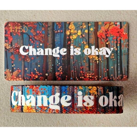 ZOX "CHANGE IS OKAY" #1150 new medium collectible fall leaves wristband - Picture 3 of 6